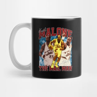 Karl Malone The Mail Man Basketball Legend Signature Vintage Retro 80s 90s Bootleg Rap Style Mug